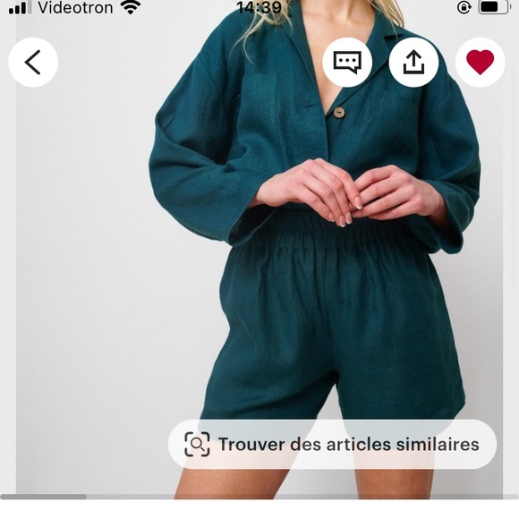 Blouse 100% linen xs - Picture 8 of 8